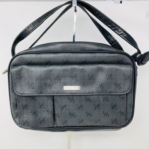 Gloria Vanderbilt Black Satchel Shoulder Hand Bag Purse‎ Vintage